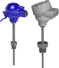 T-B-Ø / W-B-Ø Threaded Temperature Sensor with Neck Pipe and Thermowell