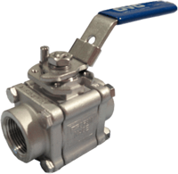 3 Piece 316 Stainless Steel Ball Valve #2366FT & #2366FW