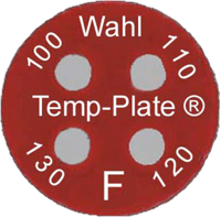 MINI Four-Position Round Temp-Plate °F