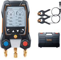 Testo 550s Basic Kit - Smart Digital Manifold with Fixed Cable Clamp Temperature Probes