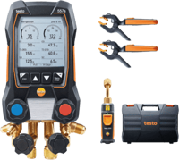 Testo 557s Smart Vacuum Kit - Smart Digital Manifold with Wireless Vacuum and Clamp Temperature Probes