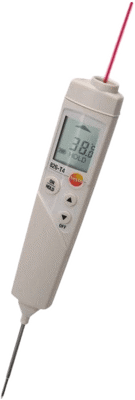 Testo 826-T4 - Infrared Thermometer with Laser Marking & Penetration Probe for Food (6:1 Optics)
