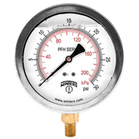 PFH Hydraulic Stainless Steel Liquid Filled Pressure Gauge