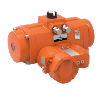 Bettis Q-Series Valve Operating System (VOS) with Pneumatic Rack and Pinion Actuator