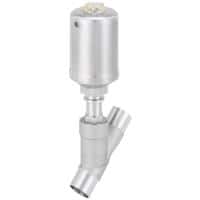 Burkert Pneumatically Operated 2/2-Way Angle Seat Valve with Stainless Steel Actuator, Type 2060