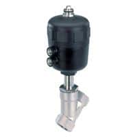 Burkert Fluid Control Systems Pneumatically Operated 2-Way Angle Seat Control Valve, Type 2702