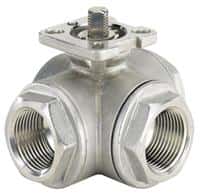 Burkert Fluid Control Systems 3-Way Ball Valve with T-bore, Type TKU003