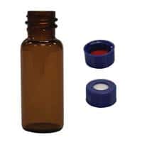 Chromatography Research Supplies 1.8 mL, 9 mm Amber Combo Pack, Slit Seal, PTFE/Sil, Red/White w/cert.(100/pk)