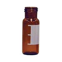 Chromatography Research Supplies 1.8 mL, 9 mm Amber Screw Vial with Label (100/pk)