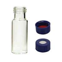 Chromatography Research Supplies 1.8 mL, 9 mm Clr Combo Pk, Non-Slit Seal, Bonded, PTFE/Sil, Red/White w/cert.(100/pk)