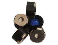 Chromatography Research Supplies 18 mm PolyMagnetic Screw Cap w/ Trans blue sil/White PTFE, 0.070" (100/pk)