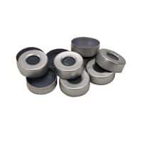 Chromatography Research Supplies 20 mm Aluminum Crimp Cap with PTFE/Butyl Seal (100/pk)