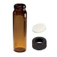 Chromatography Research Supplies 24 mL Amber EPA Vial Combo Pack (100/pk)