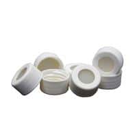 Chromatography Research Supplies 24 mm Pre-Assembled White Screw, 24-414 Cap w/ PTFE/Sil Septa(100/pk)