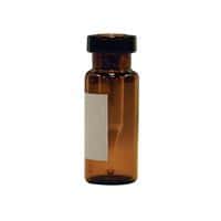 Chromatography Research Supplies 250 uL Amber Crimp Vial 12x32 mm Pre-inserted w/ Label (100/pk)
