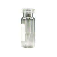 Chromatography Research Supplies 250 uL Clear Snap Top Vial 12x32 Pre-inserted w/ Label (100/pk)