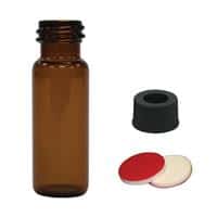Chromatography Research Supplies 4.0 mL Amber Screw Top Vial Combo Pack (100/pk)