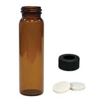 Chromatography Research Supplies 40 mL EPA Amber Vial Combo Pack (100/pk)