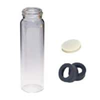 Chromatography Research Supplies 40ml Clear EPA Vial Combo-Pack Black Cap/PTFE/Sil (100/pk)