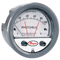 Dwyer Photohelic Gauge Pressure Switch, Series 3000MR/3000MRS