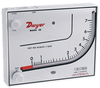 Dwyer Molded Plastic Air Velocity Meter, Series Mark II