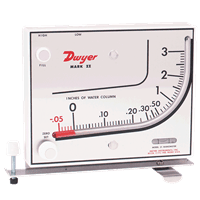 Dwyer Stationary Molded Plastic Manometer, Series Mark II