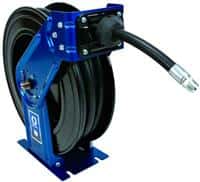 Blue DEF Hose Reels For Use With Diesel Exhaust Fluid