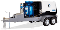 EcoQuip 2 EQ200t Elite Towable blasting trailer with 200 CFM @ 125 psi Compressor