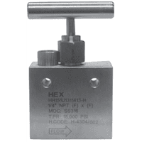 Hex Valve High Pressure Needle Valve, HH Series