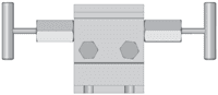 Hex Valve Two-Valve Manifold, HM72 Series