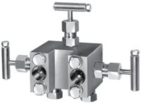 Hex Valve Three-Valve Direct Mount Manifold, HM88 Series