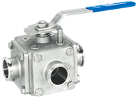 507F 3/4/5-Way Sanitary Ball Valve: 3" - 4"