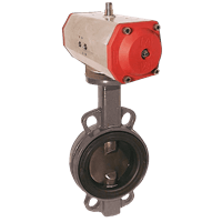 Kobold Automated Butterfly Isolating Valve with Pneumatic Actuator, KLP-TA