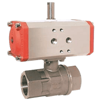 Kobold 2-Way Stainless Steel Ball Valve with Pneumatic Actuator, KUP-VH