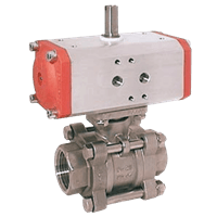 Kobold Stainless Steel Ball Valve with Pneumatic Actuator, KUP-ZA