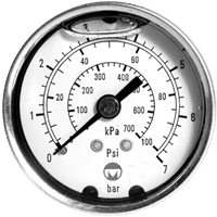 Marsh Bellofram Severe Service Gauge, 40 mm and 50 mm Liquid Filled