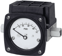 Mid-West Differential Pressure Gauge and Switch, Model 121 Piston Type