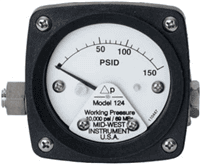 Mid-West Differential Pressure Gauge and Switch, Model 124 Piston Type