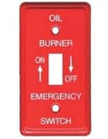 41005 Handy Box Emergency Switch Plate For Oil Burner (Red)