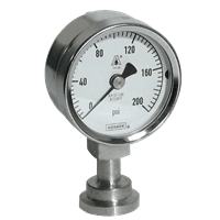 Noshok Fractional Sanitary Pressure Gauge, 10 Series