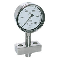 Noshok Homogenizer Sanitary Pressure Gauge, 20 Series