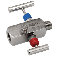 Noshok Block and Bleed, Soft Seat Needle Valve, 2-Valve, 2070 Series