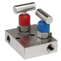 Noshok 2-Valve Static Pressure Manifold Valve, 2602/2702 Series