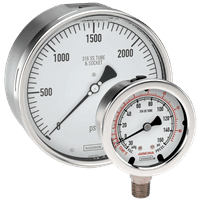 Noshok All Stainless Steel, Dry and Liquid Filled Dial Indicating Pressure Gauge, 400/500 Series