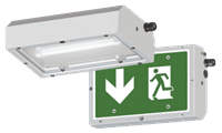 Compact Sheet-steel Emergency Light Fitting Series 6118