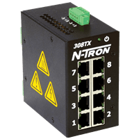 Red Lion Industrial Ethernet Switch, 308TX-N