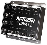 Red Lion Industrial Ethernet Switch, 708M12