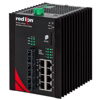 Red Lion Industrial PoE+ Switch, NT24k-11FX3-POE