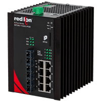 Red Lion Industrial PoE+ Switch, NT24k-11GX3-POE