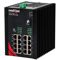 Red Lion Industrial PoE+ Switch, NT24k-16TX-POE